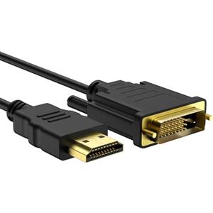 Vecbmn 3M Cavo Adattatore su DVI a HDMI, Bidirezionale da HDMI a DVI, D-VI-D 24+1 a H-DMI Adattatore ad Alta velocità, 1080P Full HD, HDTV Cavi Video Digitale, pour Proiettore, Laptop, TV, PC,Lettore DVD