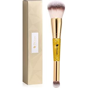 DUcare Pennelli per il trucco Pennello per fondotinta a doppia estremità - Doppia Estremità per liquidi, cipria, sfumatura, contorno, sopracciglia e tamponamento (B0107)