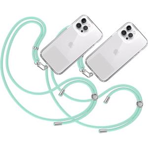 TBOC 2X Cordino Catenella Laccio Strap Porta Cover [Verde Acqua] per Telefono Cellulare da Collo - Tracolla Catenina Cordini da Phone Cellulari Telefoni Accessori Universale Laccetti Donna Uomo