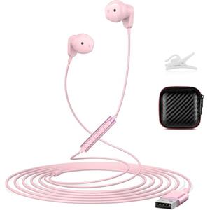 ACANDYA Cuffie USB con Microfono per PC Laptop, Gaming Cuffie con Filo Stereo Hifi Semi in Ear con Controller Volume per Portatile/Mac/Chrome/Ps5/Skype/Zoom