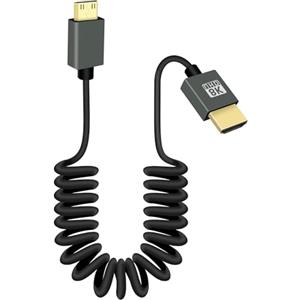 RIIEYOCA 8K Cavo Mini HDMI a HDMI Corto e Flessibile, 48Gbps Alta Velocità Mini HDMI2.1 Supporta 8K@60Hz, Compatibile con Camera, Camcorder, PC, Monitor (Regolare)