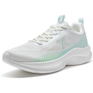 XTEP Scarpe da Corsa da Uomo Rebound Anti-Scivolamento Modische Scarpe da Corsa da Uomo Vela Bianco/Verde Neon Taglia 44