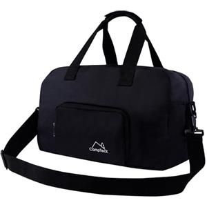 CampTeck U7269 Borsa da viaggio Pieghevole Unisex Aereo con Tracolla, Underseat Cabin Bag Ryanair per Aereo (40 x 20 x 25 cm - 20L) - Nero