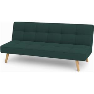 Totò Piccinni Divano Letto 3 Posti SANDWICH Prontoletto Clic-Clac imbottito con piedini in legno (Tessuto Petrolio)