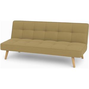 Totò Piccinni Divano Letto 3 Posti SANDWICH Prontoletto Clic-Clac imbottito con piedini in legno (Tessuto Sabbia)