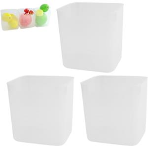 MERVYNGLYNNHUNTER 3 scatole organizer per frigorifero, Organizer Frigo Trasparente, contenitori per porta del frigorifero, porta laterale del frigorifero, contenitore in plastica, traslucido