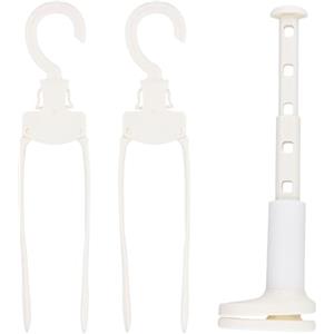 xianynow Stendibiancheria da Balcone, Stendino Allungabile Portatile da Viaggio, Stendino Compatto con 5 Fori, Include 2 Appendini Pieghevoli Antiscivolo