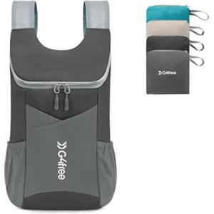 G4Free Zaino da trekking pieghevole da 11 l, piccolo zaino ultra ripiegabile, borsa da viaggio per donne e uomini, casual, da campeggio all'aperto, Grigio scuro, 11l, Moderno o minimalista