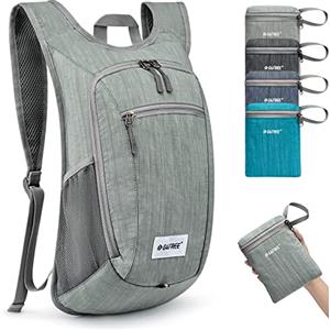 G4Free Piccolo zaino pieghevole 10/15 L leggero e pieghevole Zaino da viaggio all'aperto Borsa a tracolla, grigio, 15Liters, Escursionismo