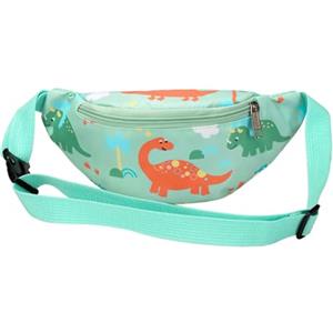 Rmeet Dinosauro Marsupio Cartone Animato Hipsack - Cintura Petto Borsa in Nylon per Bambini, Grils, Ragazzi - Ideale per Corsa, Escursionismo, Viaggio, Sport