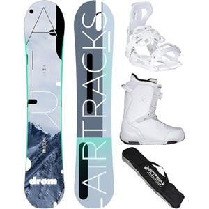 Airtracks Snowboard Set Tavola Drom Hybrid Rocker Donna + Attacchi Master W 150 + Attacchi Master W + Scarponi Master QL W 40+ SB Bag