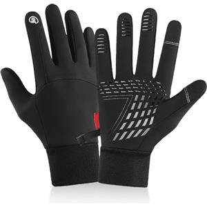 Zynxel Guanti Moto Invernali Antivento e Termici per Uomo e Donna, Impermeabili con Touch Screen, Antiscivolo, in Pile Ideali per Ciclismo, Alpinismo e Trekking (L)