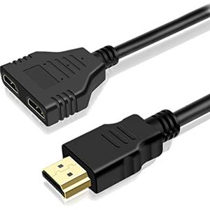 Zerone Cavo HDMI Splitter 1080P HDMI maschio a doppio HDMI femmina 1 a 2 vie Splitter cavo adattatore convertitore per lettori DVD HDTV LCD Monitor