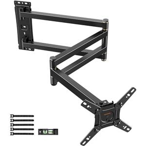 WHYFONE Supporto TV Parete Braccio Extra Lungo 1036mm, 180° Rotazione Supporto TV Monitor per LCD/LED da 13 a 43 Pollici, Braccio TVs Girevole Inclinazione Estensibile Fino a 25kg, VESA 200x200mm