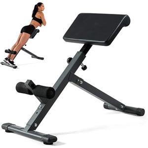 LIROPAU Hyperextension - Sedia romana pieghevole, allungamento della schiena e allenamento addominale, 5 sedie romane regolabili, panca per iperestensione, glutei, addominali, attrezzatura per esercizi a casa