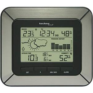 techno line WS 9273 Stazione Meteo, Alluminio Nero