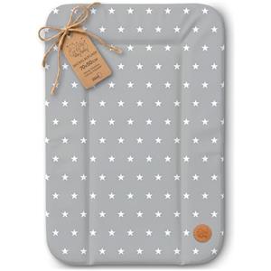 Totsy Baby Fasciatoio neonato 70 x 50 cm - materassino portatile universale lavabile e impermeabile su cassettiera lavatrice e tavolo cuscino da viaggio tappetino materasso Oeko-Tex Grigio con stelle