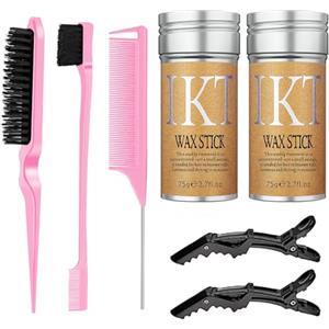 Beauty Searcher 2 PCS Rotto Dei Capelli Artefatto Bastone di Cera Per Capelli Pomata Per Capelli Bastone Professionale Dei Capelli Rotti Che Modella Gel Capelli Crespo Fisso Soffici Hairstyling Cera Tenere 75g