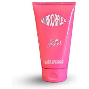 Mirrorflex Gel da Barba Trasparente Senza Schiuma - Arricchito con Ectoin™ per una Scorrevolezza Senza Eguali - Adatto a Tutti i Tipi di Pelle, Anche Sensibile - 150 ml