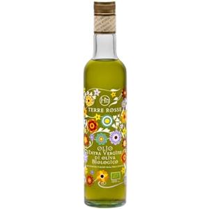 Terre Rosse - Olio Extravergine di Oliva Italiano Biologico Spremuto a Freddo - Monocultivar Moraiolo - Certificazione Kosher/P - Edizione Limitata Campagna Olearia 2025-1 Bottiglia da 500 ml