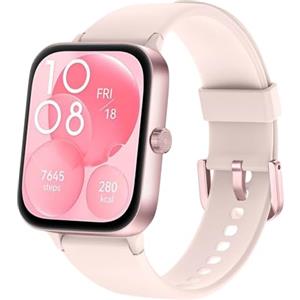 KIUVKAS Smartwatch Donna,1.95" Orologio Smartwatch con Effettua/Risposta Chiamate,140+ Sportive Fitness Tracker con Pressione Sanguigna e Monitor Sonno,IP68 Smart Watch per Android/iOS Rosa