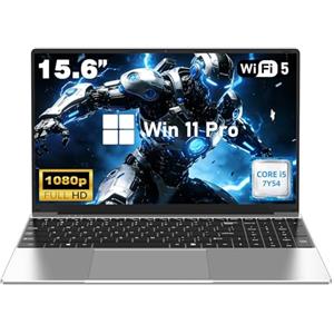 FUNYET Laptop, 2025 Laptop da 15,6 pollici, 16 GB di RAM, SSD da 1 TB Notebook, Core i5-7Y54, IPS FHD 1920 x 1080 Computer portatile, chiusura a 180°, 5000 mAh, edizione per studenti