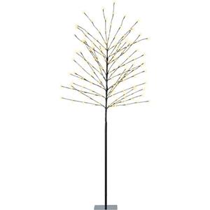 Spetebo Albero luminoso, 180 cm, per esterni e interni, alimentato da corrente - 160 LED - Albero decorativo bianco caldo illuminato con timer - Natale Avvento inverno illuminazione per giardino