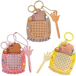 HTTDSLF 3 Portachiavi Fidget Toys Antistress, Portachiavi Bambini Gadget Compleanno Bambini Adulti, Giochi Sensoriali con Lavagnetta Magnetica, Giocattolo Sensoriale per Alleviare l'ansia