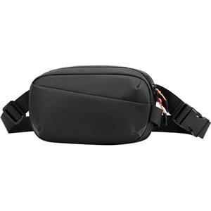 KOSLEOW Marsupio Uomo Donna, Sling Bag Regolabile, Impermeabile Borsello uomo Tracolla, per Viaggio, Sport e Moda, Nero Stile Urbano e Multiuso