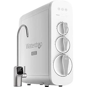 Waterdrop G3P600 Osmosi Inversa Sistema, Certificato NSF/ANSI 58 e 372, Sotto il Lavello, Riduzione dei TDS, 600 GPD, 2:1 da Puro a Scarico, Rubinetto LED Intelligente