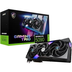 MSI NVIDIA GeForce RTX 5090 32G TRIO OC GDDR7 512bit, scheda video con frequenza di boost fino a 2497 MHz, PCIe Gen 5, DLSS 4, 3 porte DP 2.1, 1 porta HDMI 2.1, formato ATX