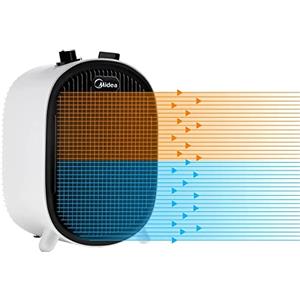 Midea NF20-20AW Termoventilatore Basso Consumo 2000W per Uso Domestico, Stufe Elettriche Portatile, Riscaldamento Rapido, Ambienti Spaziosi e Uffici, Silenzioso, Bianco