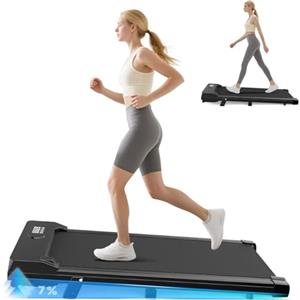 HOMEFITNESSCODE Tapis Roulant Salvaspazio 7%, Tapis Roulant Elettrico 3 IN 1, 2.5HP, Display LED, Design Salvaspazio per Casa e Ufficio, Carico massimo di 130 kg (Nero fume)