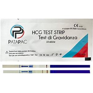 PataPac - Canadesi Gravidanza - Test di Gravidanza Precoce, con Bicchierini - 20, Strisce per test di gravidanza, Kit di 20 Test Ultrasensibili e Precoce