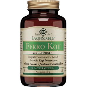 Solgar Ferro Koji - Integratore Alimentare in Capsule Vegetali con Ferro a Lento Rilascio e Ultimine per Energia e Vitalità