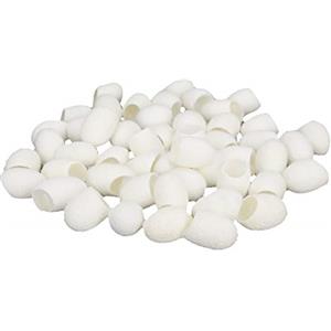 TMISHION 50 Pezzi di Bozzoli di Bachi Seta, Bozzoli di Seta Naturale, Palline di Bachi Seta Peeling per la Cura Del Viso che Rimuovono i Punti Neri