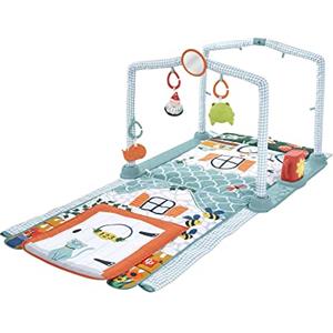 Fisher-Price - Home Sweet Home Cresci con Me 3-in-1, tappetino sia per il gioco a pancia in su che distesi sul pancino, con tunnel per gattonare e giochi, Giocattolo per Bambini 0+ Mesi, HJK45