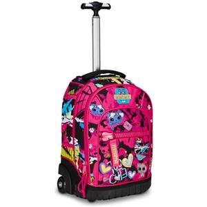 Mitama Trolley Run Scuola Too Cute,Doppio Scomparto, Rosa, Scuola Elementare e Tempo Libero, Bambina Ragazza