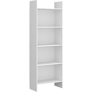 Hzuaneri Libreria, Libreria Scaffale a 5 Ripiani, per Soggiorno Studio Ufficio Camera da Letto, Stile Scandinavo, 24 x 50 x 140 cm, Bianco BC06503X
