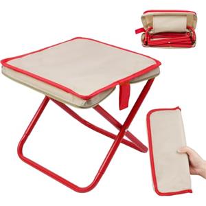 OFFCUP Sgabello Pieghevole Mini Sedia Pieghevole Mini Sgabello Pieghevole Sedile Piccolo Pieghevole Sgabello da Pesca Sgabello da Campeggio per viaggio Escursionismo Giardino con borsa portaoggetti