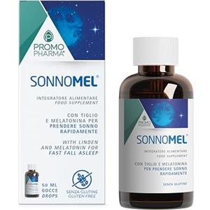 PromoPharma Sonnomel - Integratore per Dormire con Melatonina, Tiglio e Gemmoderivati - Favorisce il Sonno, il Rilassamento e previene i Risvegli Notturni - Utile in caso di jet lag- Flacone da 50 ml