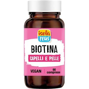 ISOLA PLUS Biotina, Integratore Alimentare per Capelli, Pelle e Unghie, 90 Compresse da 310mg ad Alto Dosaggio, Vegano