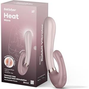 Satisfyer Heat Wave Connect App Dildo Vibrator | Vibratore coniglietto Bluetooth per Donne | Con Funzione Calore e Controllo App | Sex Toys Stimolazione Vibrante | Silicone di Grado medico