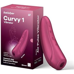 Satisfyer Curvy 1 Connect App Sex Toys Donne | Stimolazione Clitoridea | Massaggiatore vibrante potente e silenzioso | Vibratori ricaricabile | Sex Toy Rosso Bordeaux