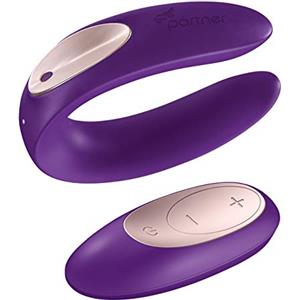Satisfyer Double Plus Vibratore per Coppie | Con 10 Modalità di Vibrazione e Telecomando wireless | Vibratore di Coppia ricaricabile | Sex Toys impermeabile (IPX7)