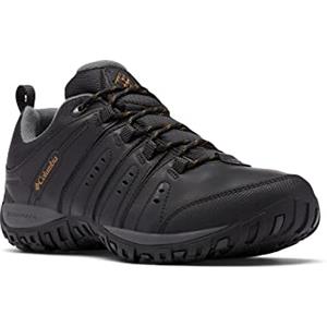 Columbia Woodburn 2 WP, Scarpe da trekking ed escursionismo impermeabili a vita bassa Uomo, Black/Caramel 2024 , 41 EU