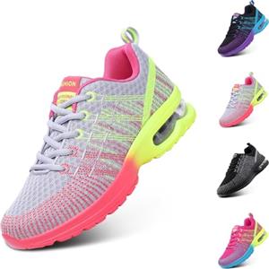 Hitmars Scarpe da Running Corsa Donna Respirabile Leggero Scarpe da Ginnastica Sportive Fitness Running Sneakers Basse Interior Casual all'Aperto Grigio EU 42