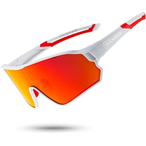 ROCKBROS Occhiali Ciclismo da Sole Polarizzati, Occhiali UV 400 Sportivi per Bici MTB, PC Lenti Polarizzate, Uomo Donna, Ultraleggeri