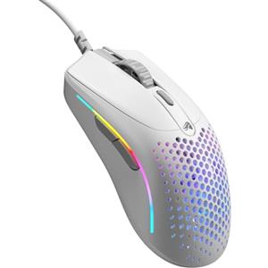 Glorious Model O 2 Mini Wired Gaming Mouse - superleggero 49 g, sensore ottico 26.000, Motion Sync, 80M di clic, 6 tasti programmabili, per mani piccole, sparatutto, MMO, MOBA, Battle Royale - Bianco