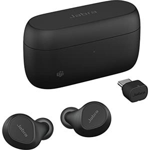 Jabra Evolve2 Buds Bluetooth In-Ear True Wireless, Cancellazione Attiva del Rumore (ANC), MultiSensor Voice a 4 microfoni, Ottimizzato per Microsoft Teams, Senza caricatore wireless, USB-C